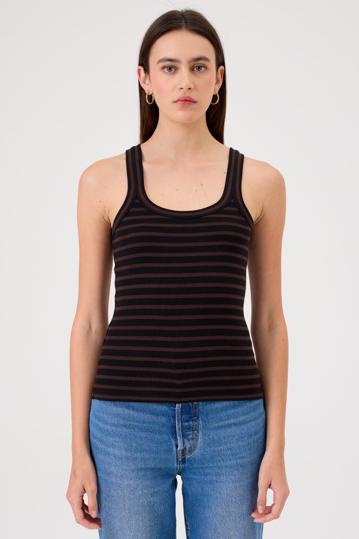 Angeline Striped Tank - Goldie LeWinter #color_black
