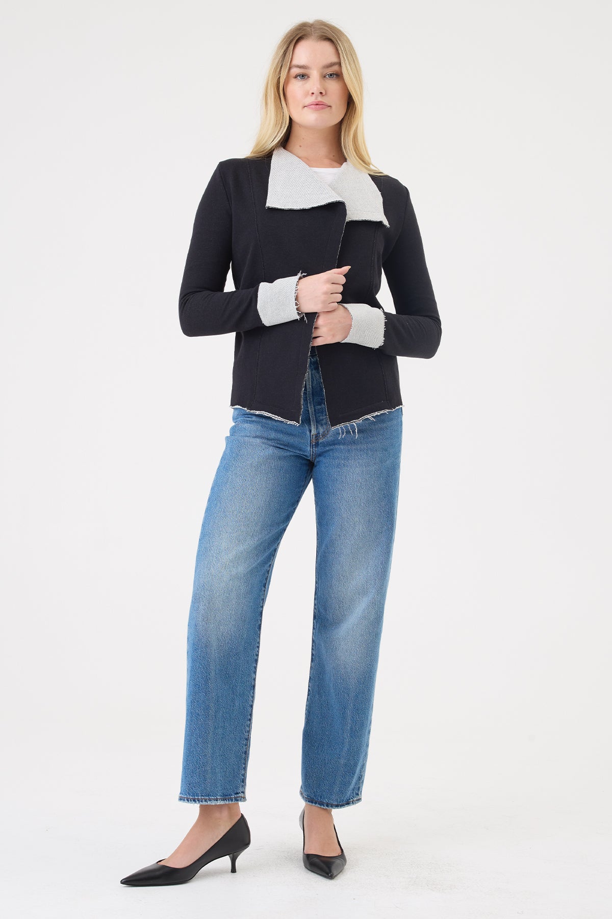 Melrose Drape Jacket - Goldie LeWinter #color_black