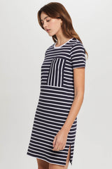 Nautical Stripe Tee Shirt Dress - Goldie Lewinter