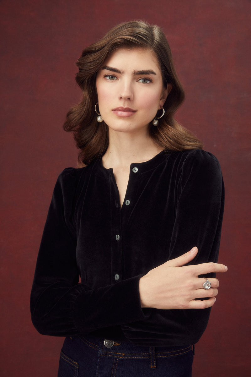 Victorian Velour Top - Goldie LeWinter
