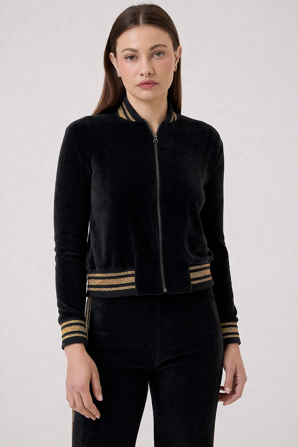 Velour Crush Glam Bomber