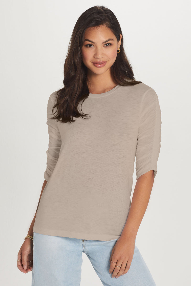 Ruched Half Sleeve Tee - Goldie LeWinter