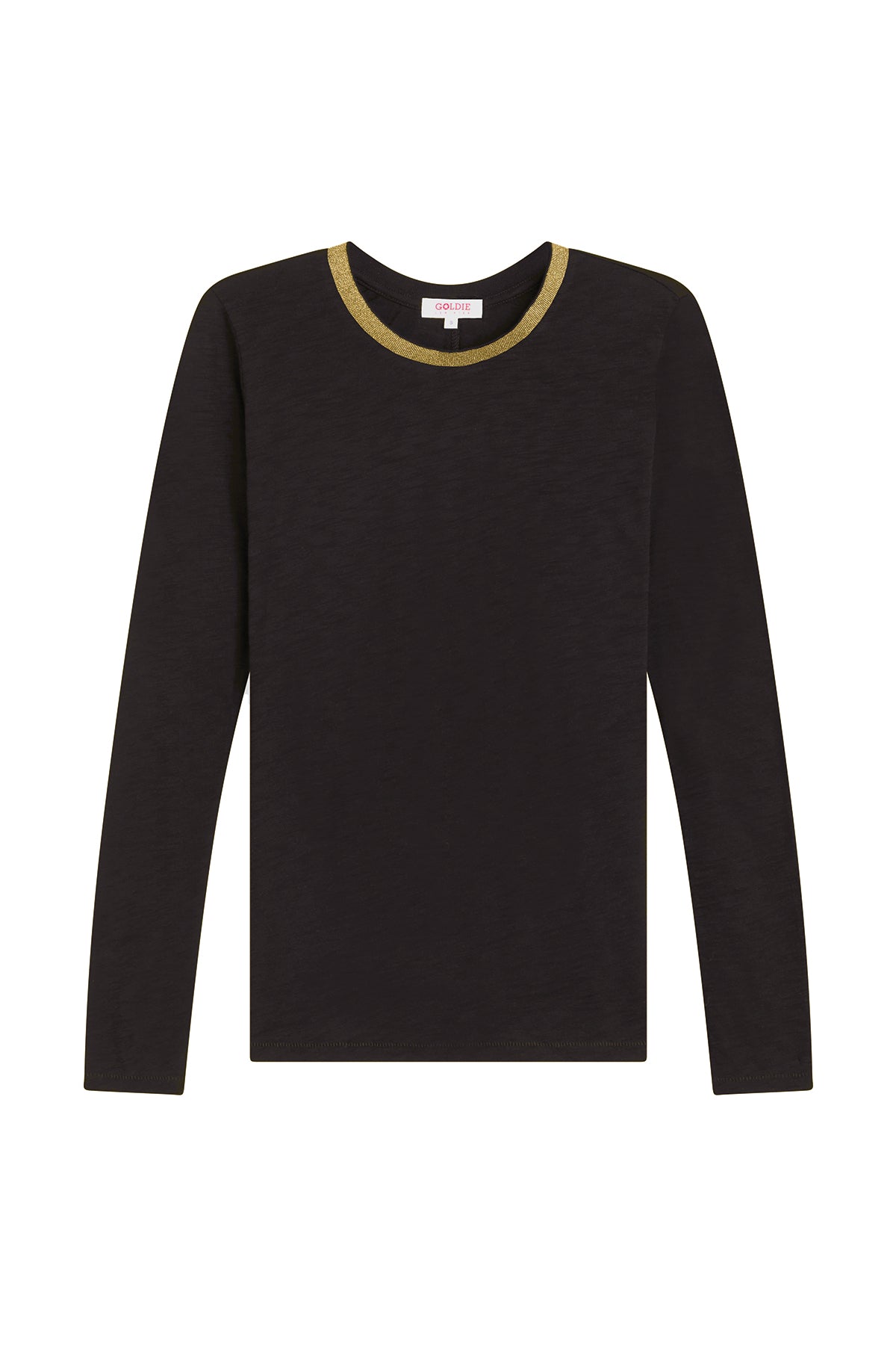 Pavé Shimmer Ringer Top - Goldie LeWinter #color_black