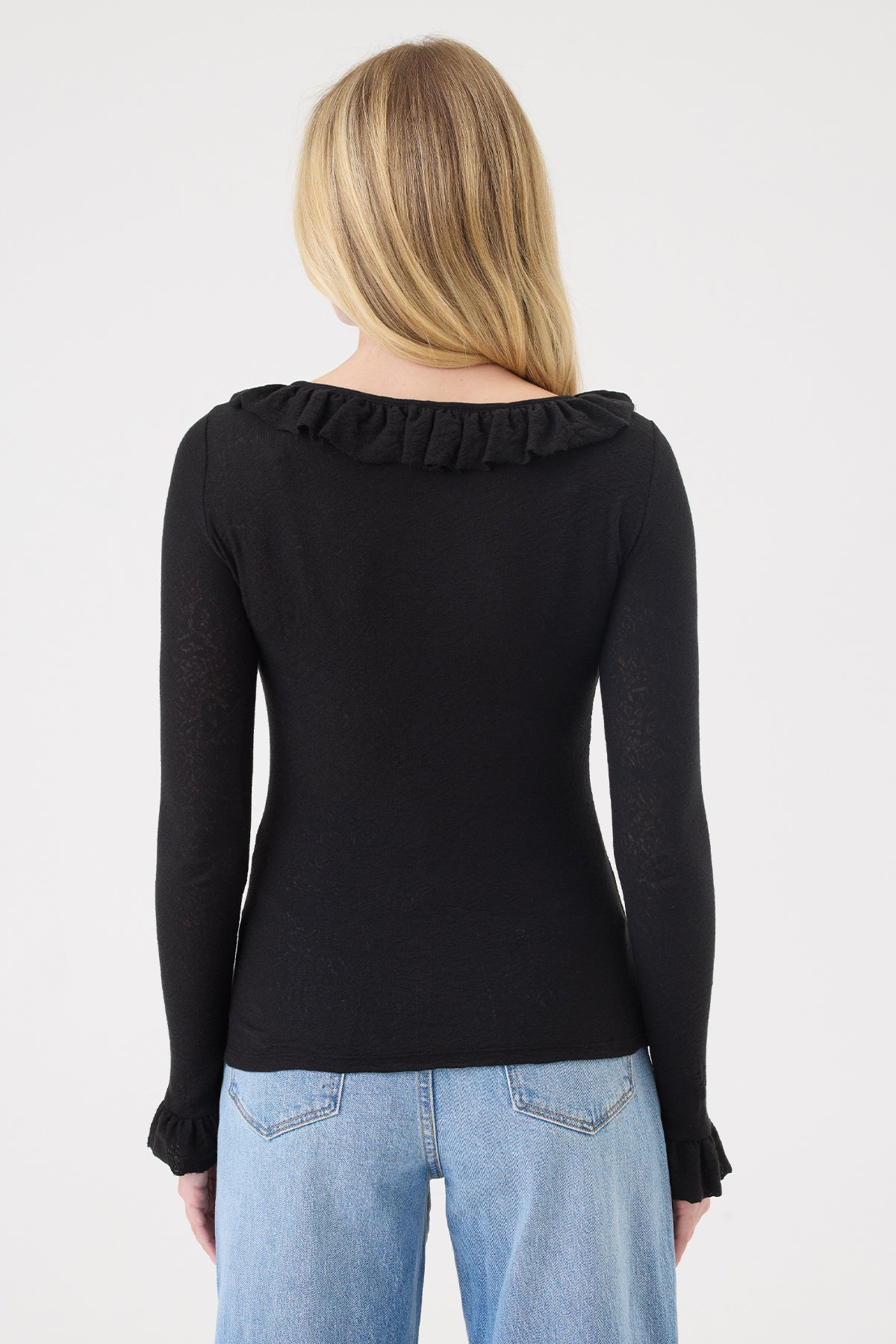 Love Story Ruffle Top - Goldie LeWinter #color_black