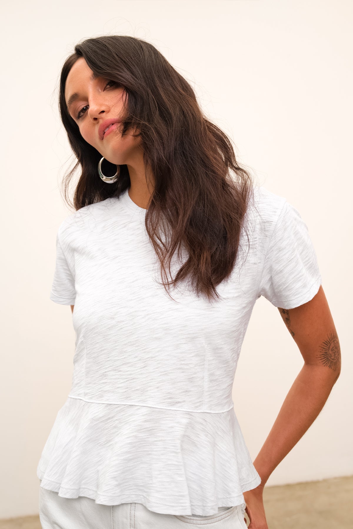 Alice Peplum Top - Goldie LeWinter #color_white