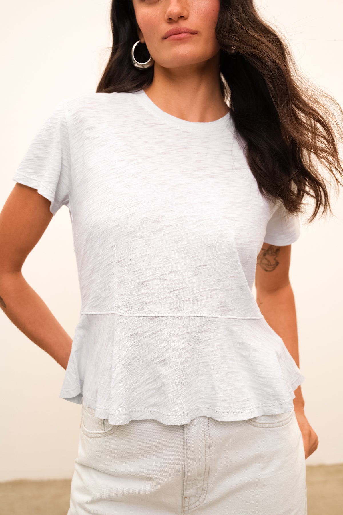 Alice Peplum Top - Goldie LeWinter #color_white