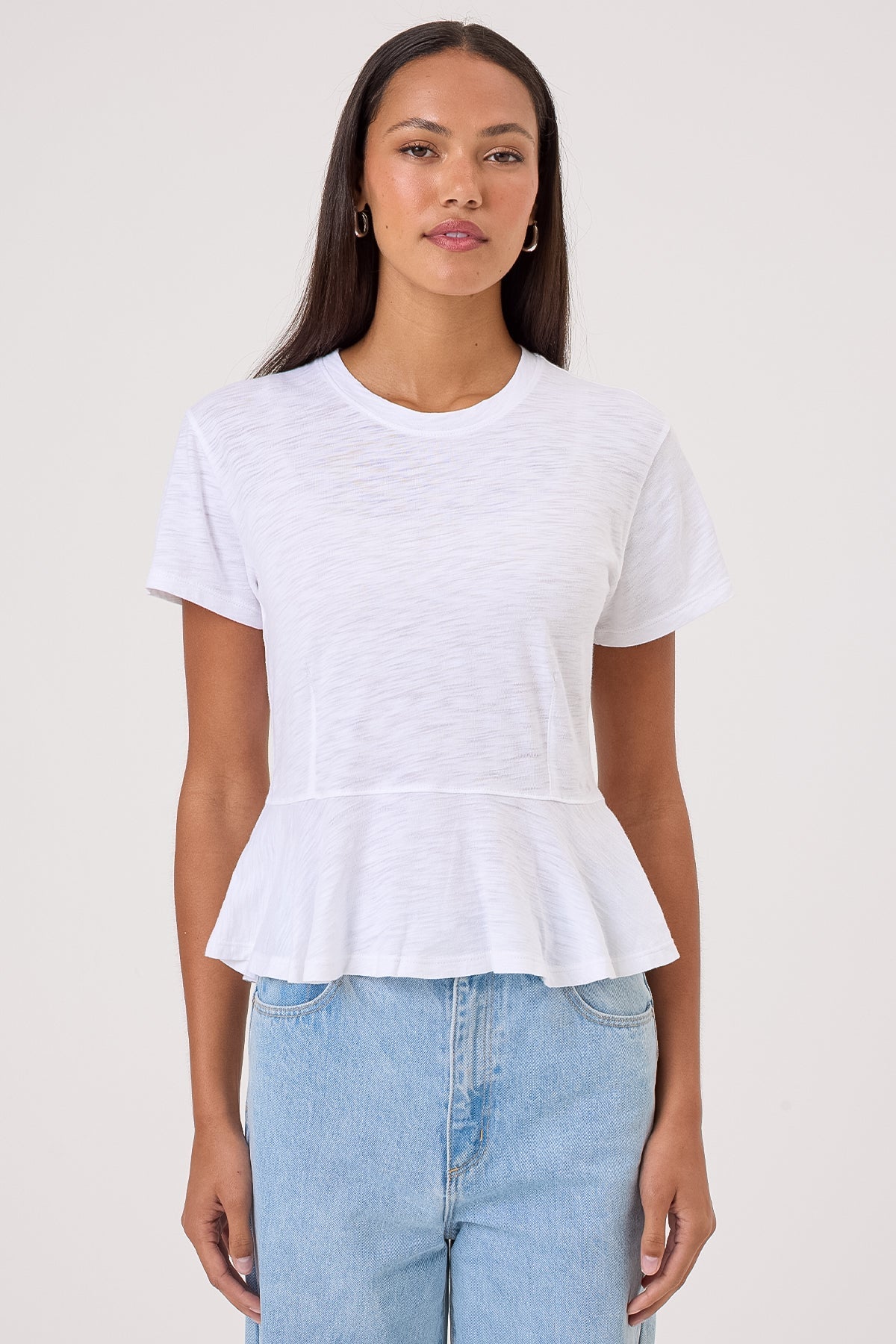 Alice Peplum Top - Goldie LeWinter #color_white