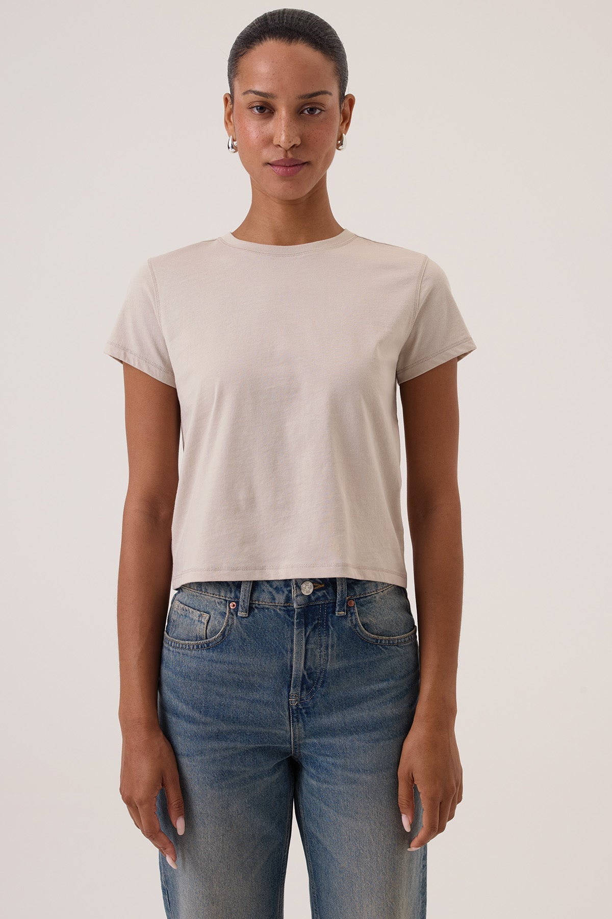 Amie Organic Tee - Goldie LeWinter #color_stone
