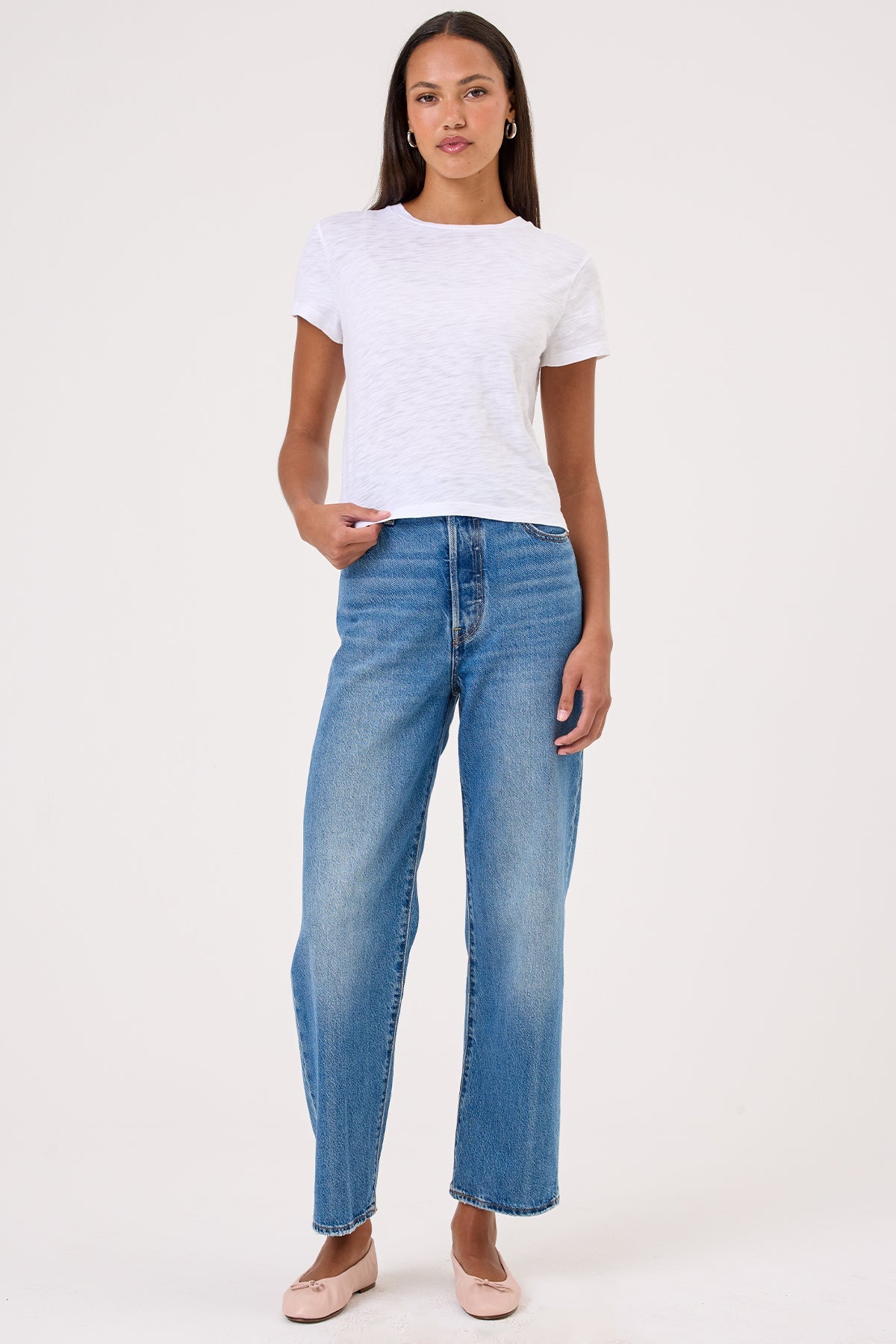 Andie Tee - Peruvian Pima Cotton Boyfriend Tee | GOLDIE