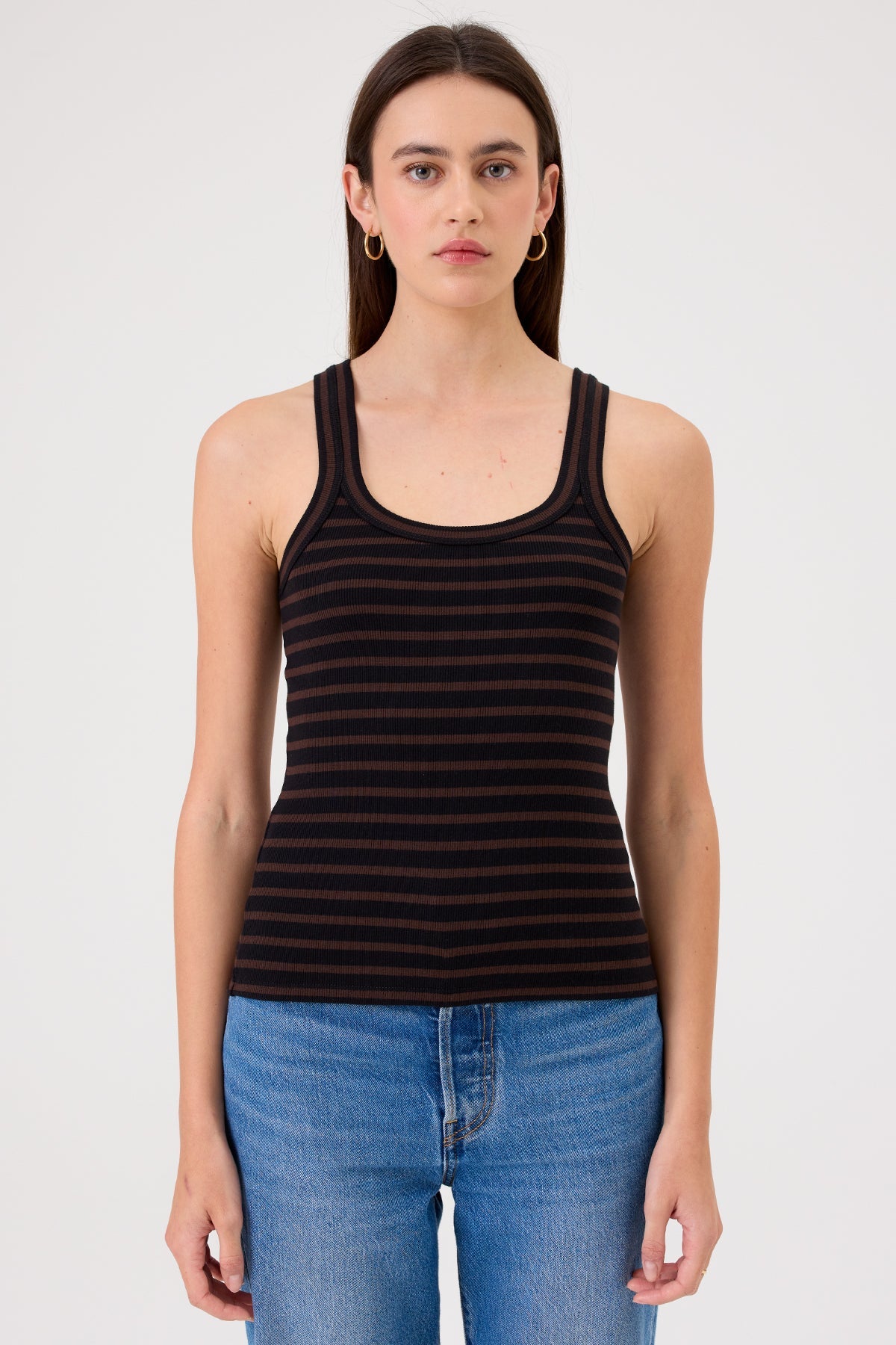 Angeline Striped Tank - Goldie LeWinter #color_black