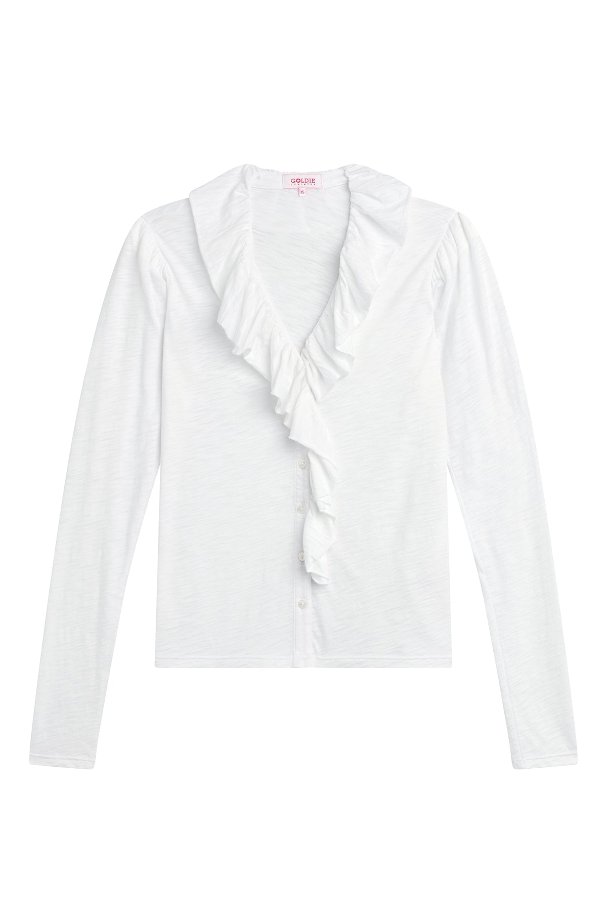 Ariana Ruffle Shirt - Goldie LeWinter #color_white