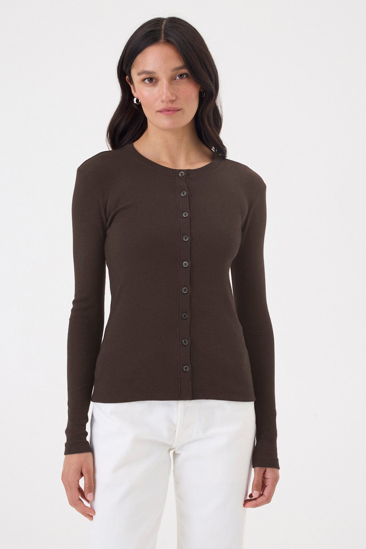 Audrey Cardigan - Goldie LeWinter #color_coffee - limited edition