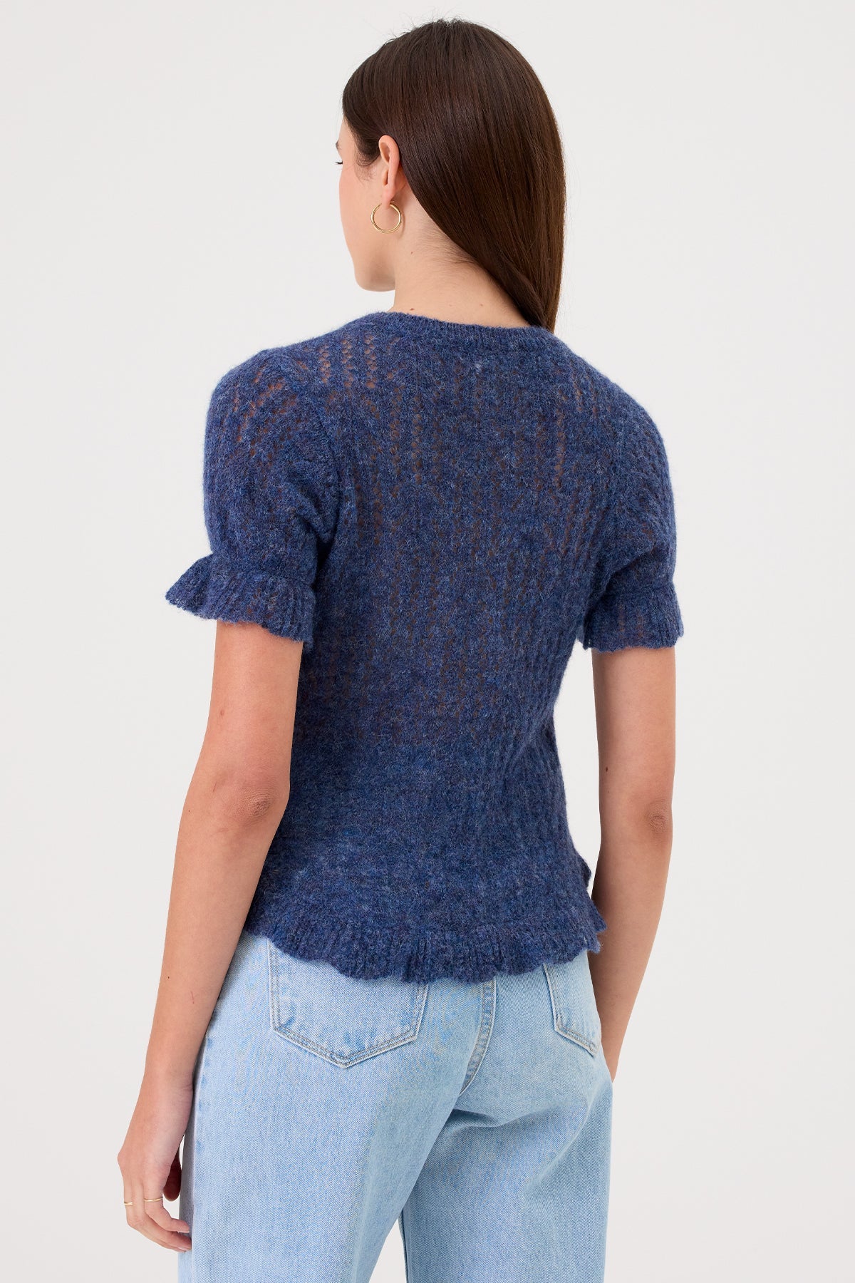 Aurora Puff Sleeve Sweater - Goldie LeWinter #color_denim multi