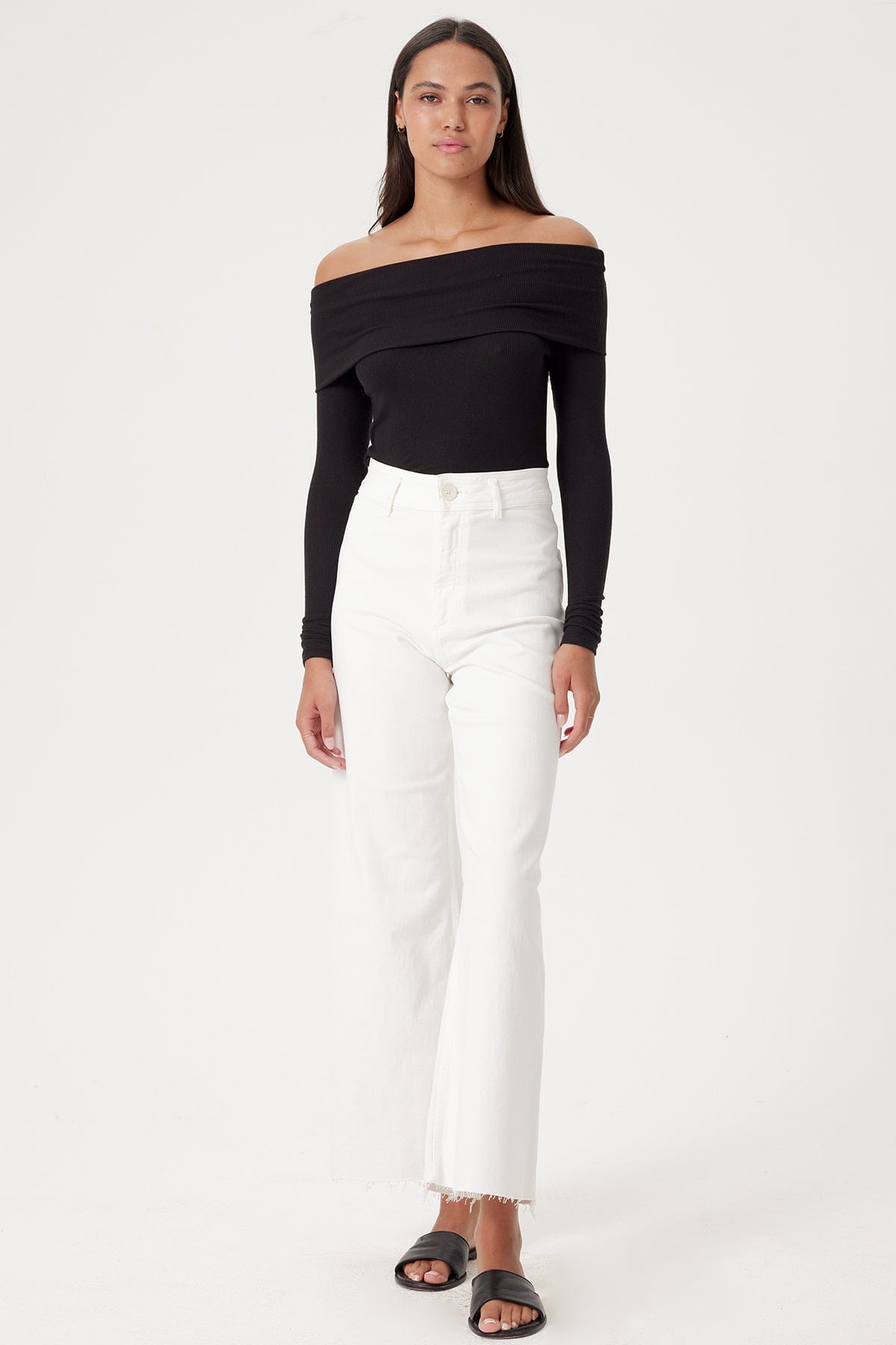 Bardot Ribbed Top - Goldie LeWinter