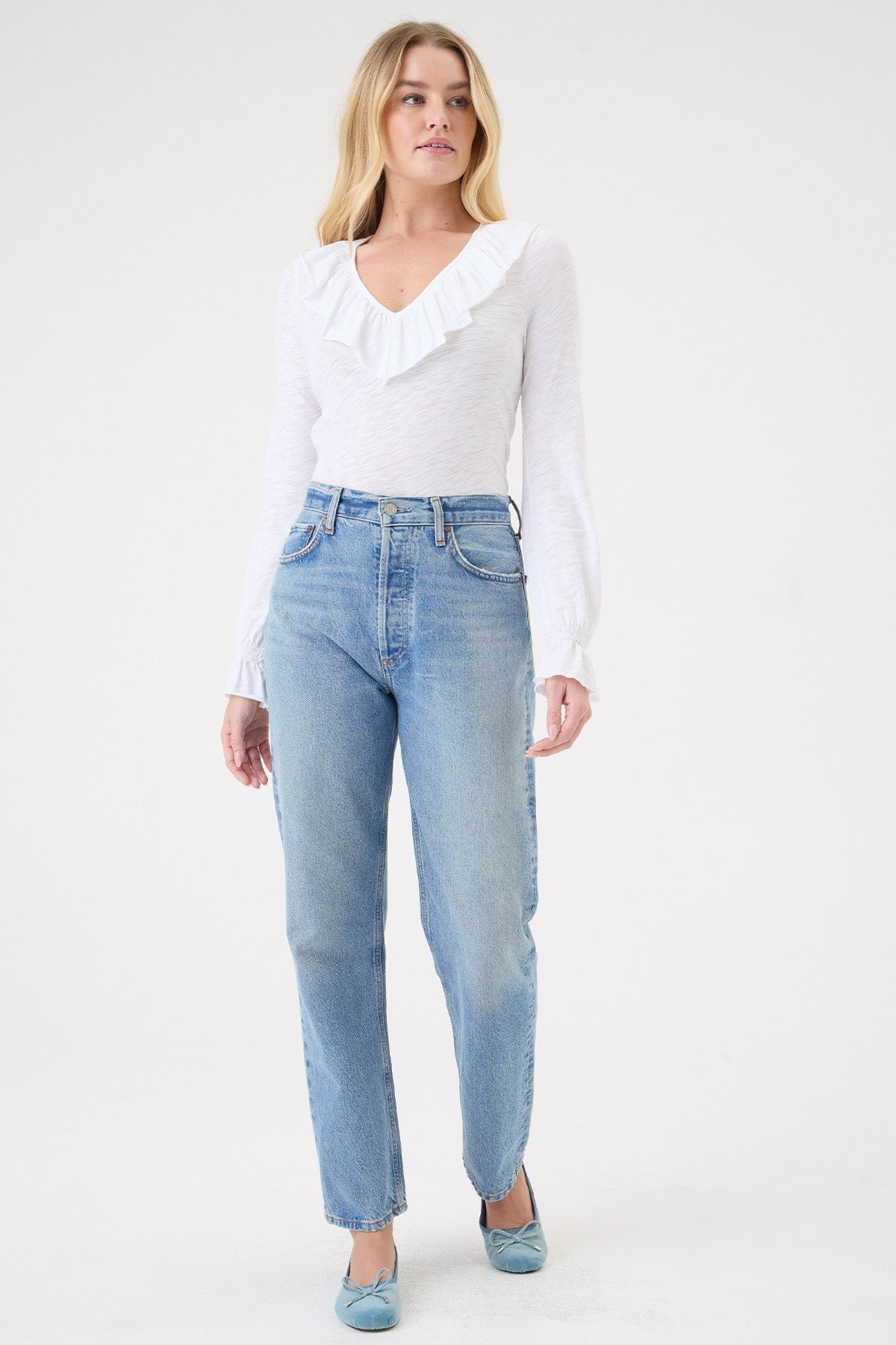 Bella Ruffle Top - Goldie LeWinter #color_white