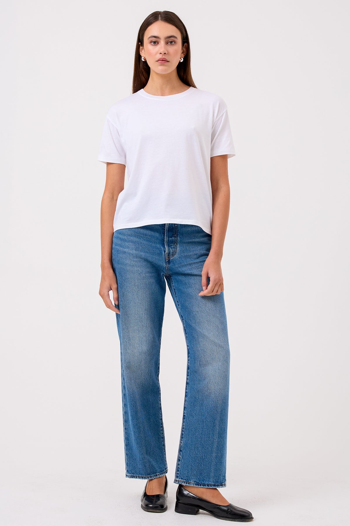 Billie Boyfriend Tee - Goldie LeWinter #color_white