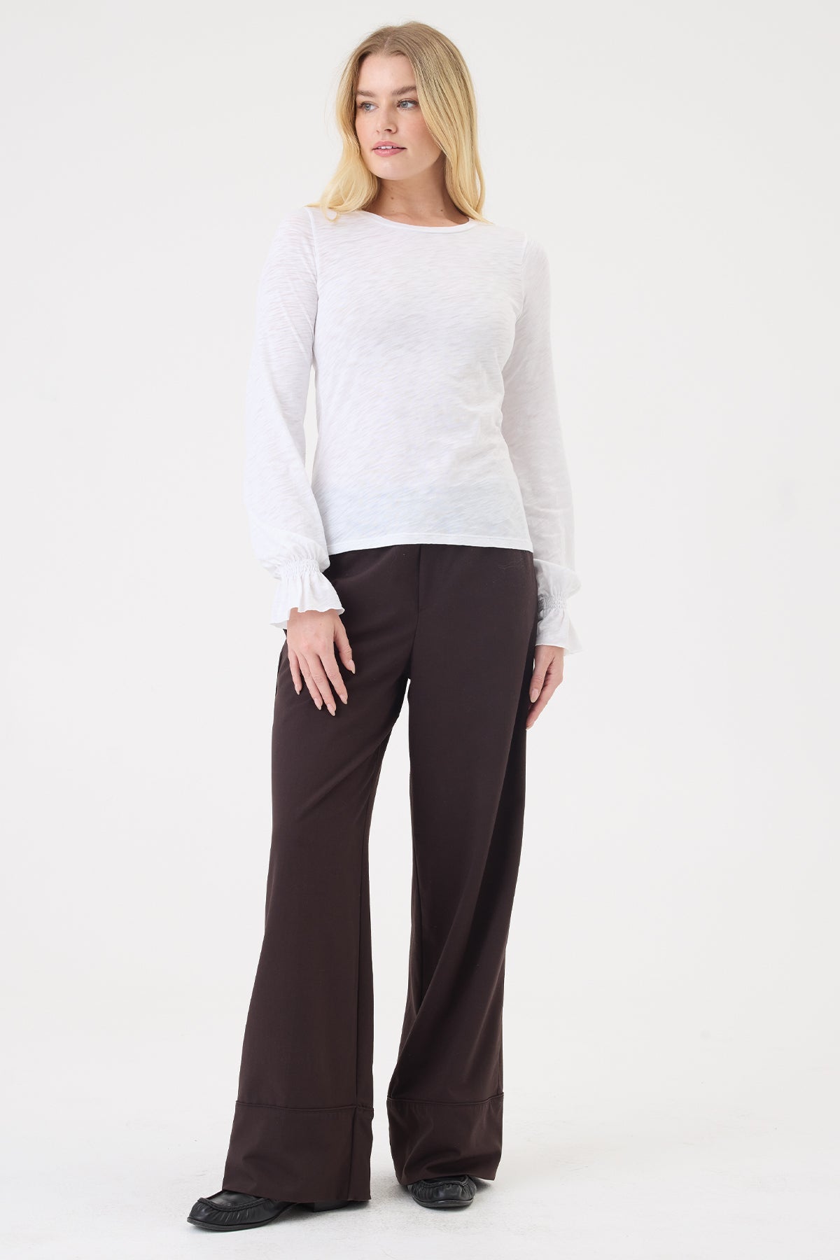 Bishop Sleeve Blouse - Goldie LeWinter #color_white