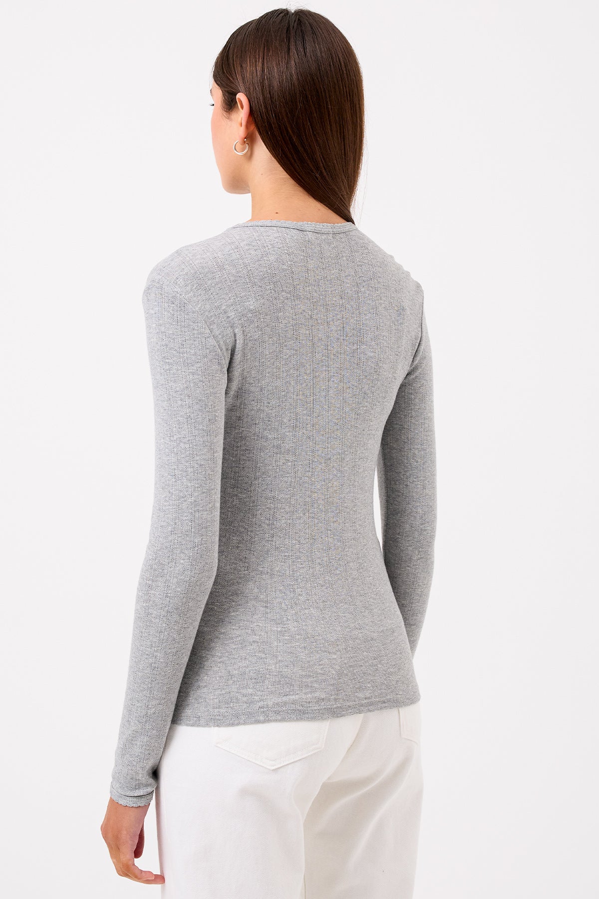 Blaire Pointelle Top - Goldie LeWinter #color_gray heather