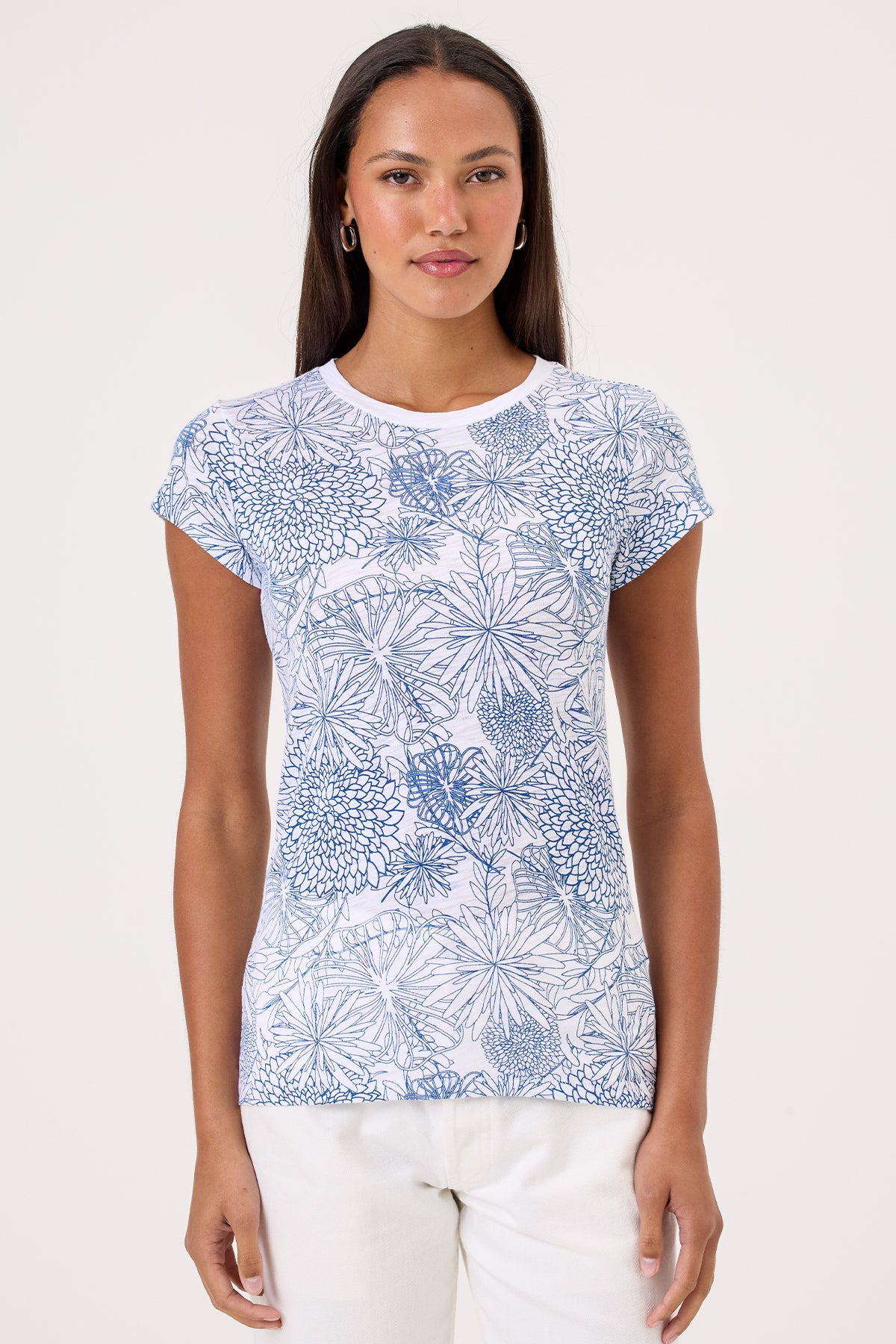 Botanical Ringer Tee - Goldie LeWinter #color_limoges