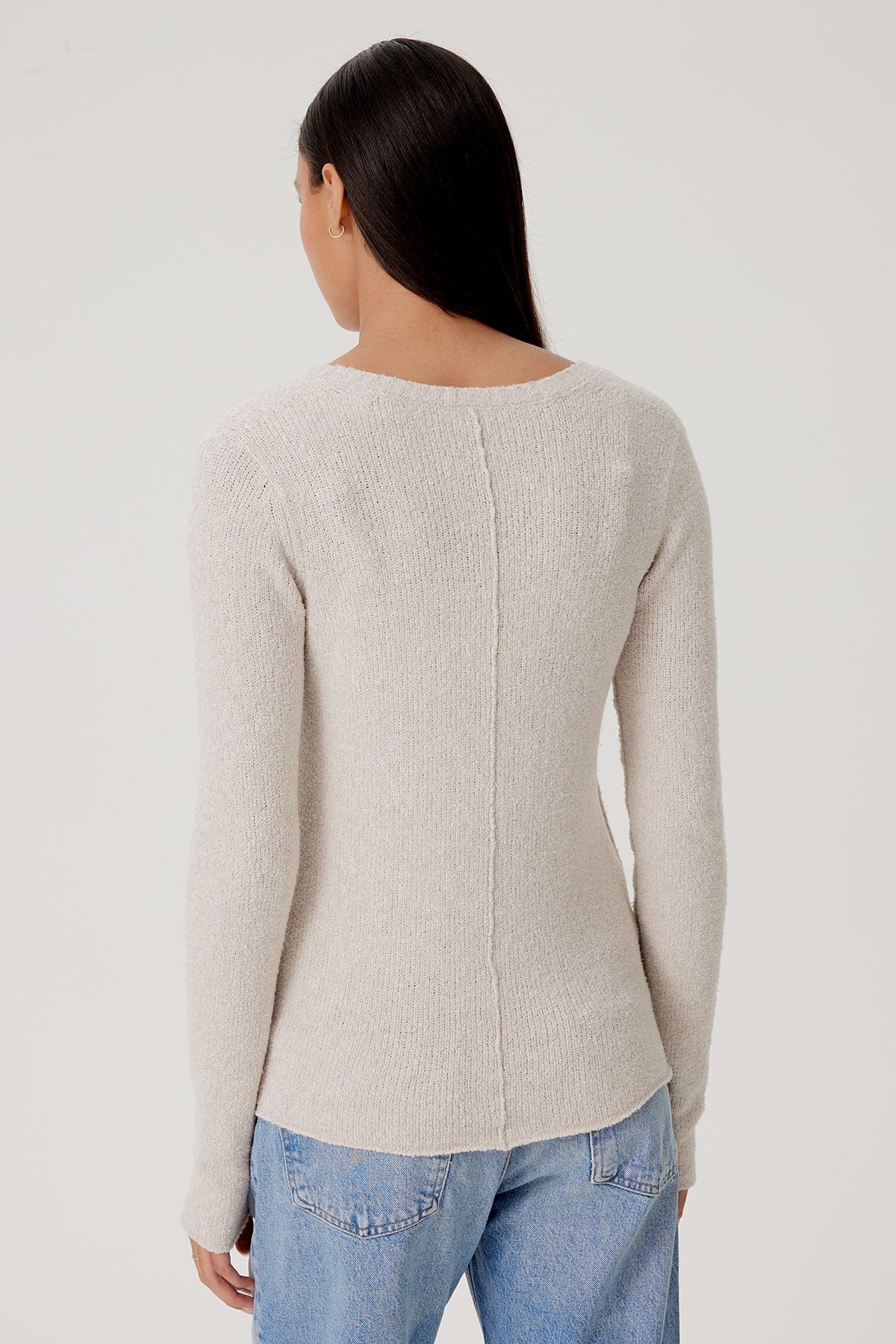Bouclé V Neck Sweater - Goldie LeWinter
