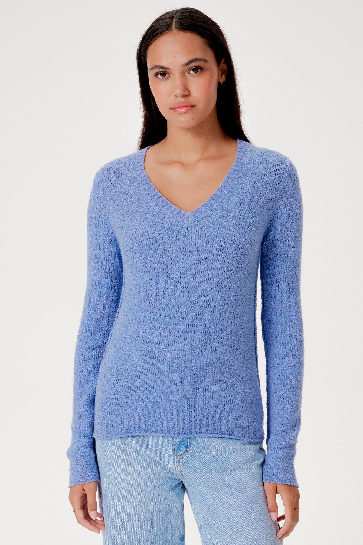 Bouclé V Neck Sweater - Goldie LeWinter