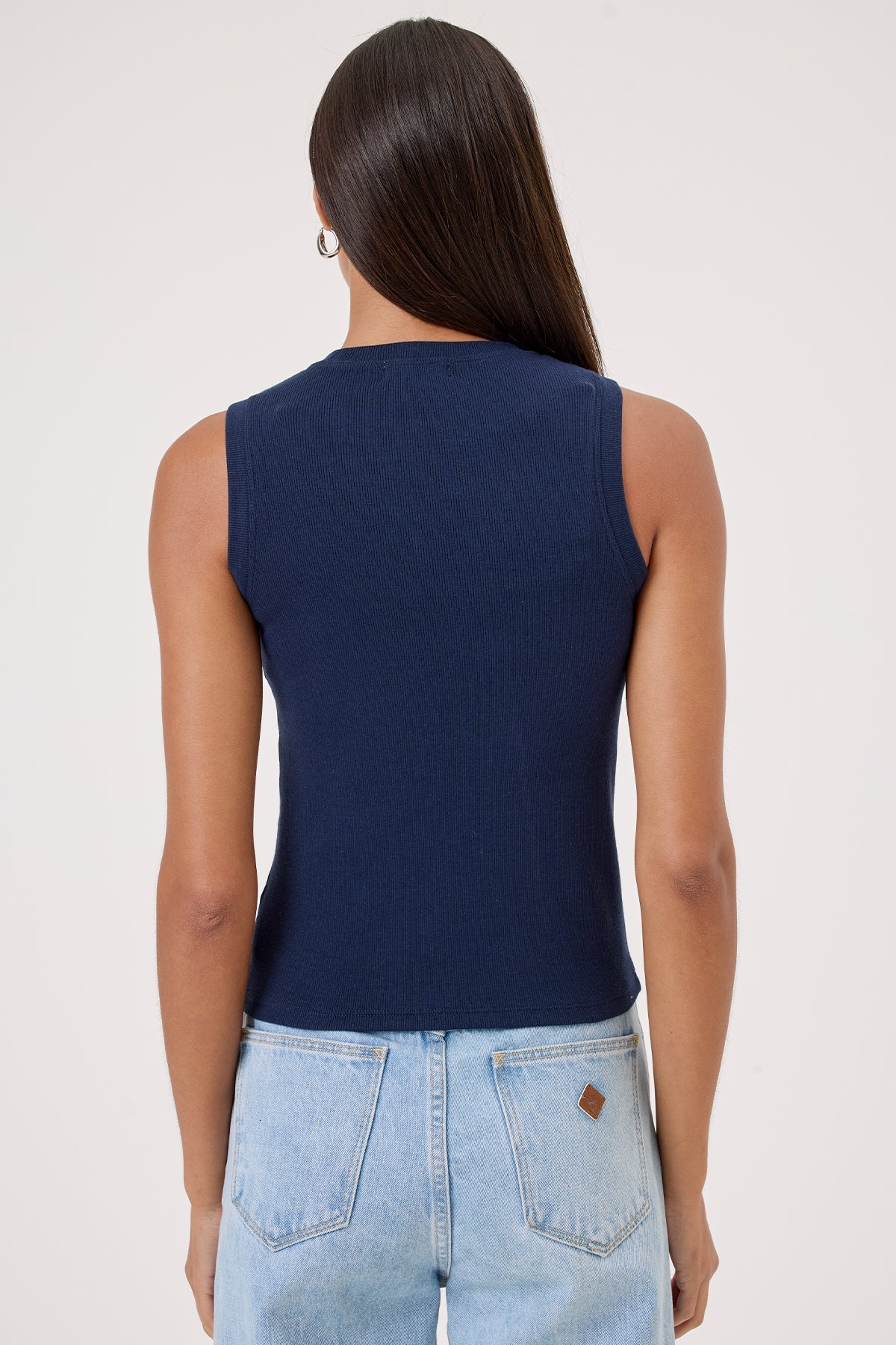Brie Sleeveless Shell - Goldie LeWinter #color_navy
