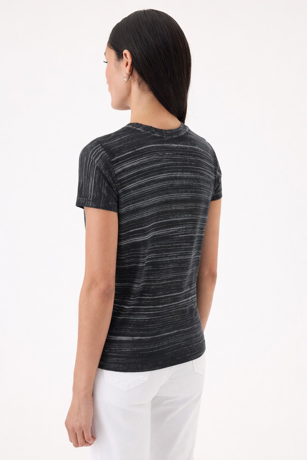 Cabana Stripe Boy Tee - Goldie LeWinter #color_black