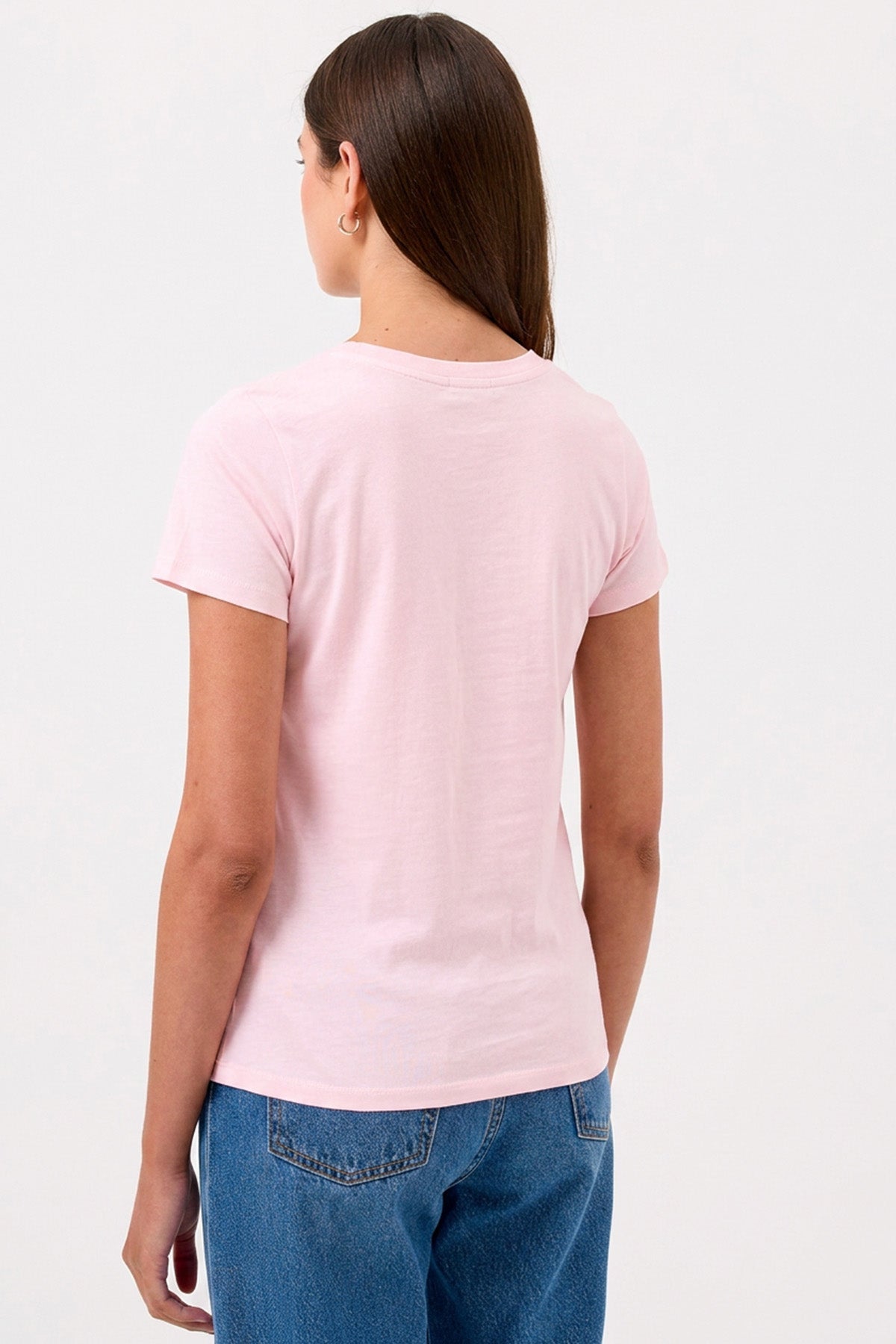 Cleo V Neck Tee - Goldie LeWinter #color_cherry blossom