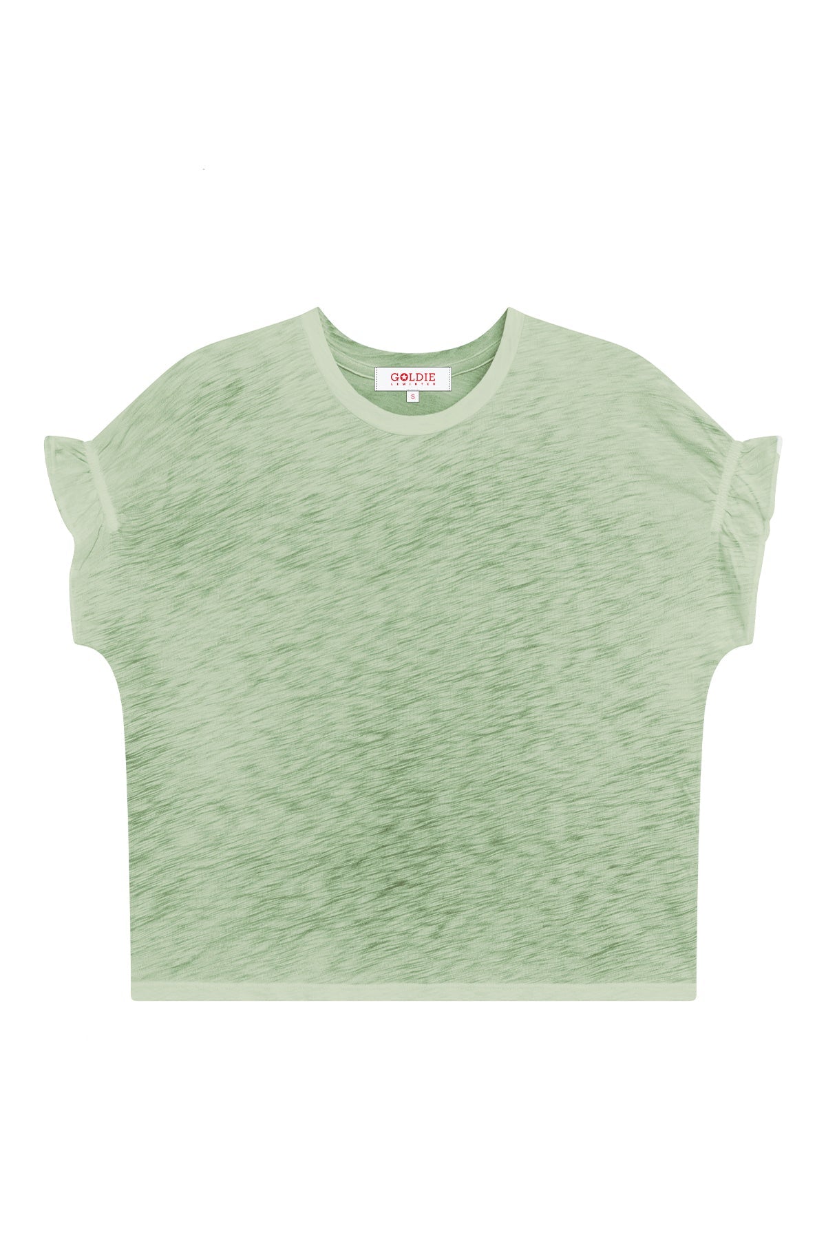 Coastal Sunwash Puff & Ruffle Sleeve Tee - Goldie LeWinter #color_palm - limited edition