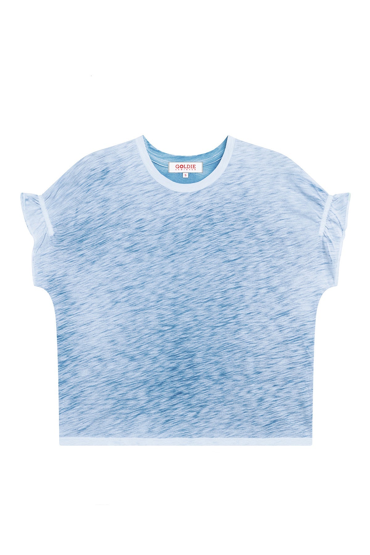 Coastal Sunwash Puff & Ruffle Sleeve Tee - Goldie LeWinter #color_sea - limited edition