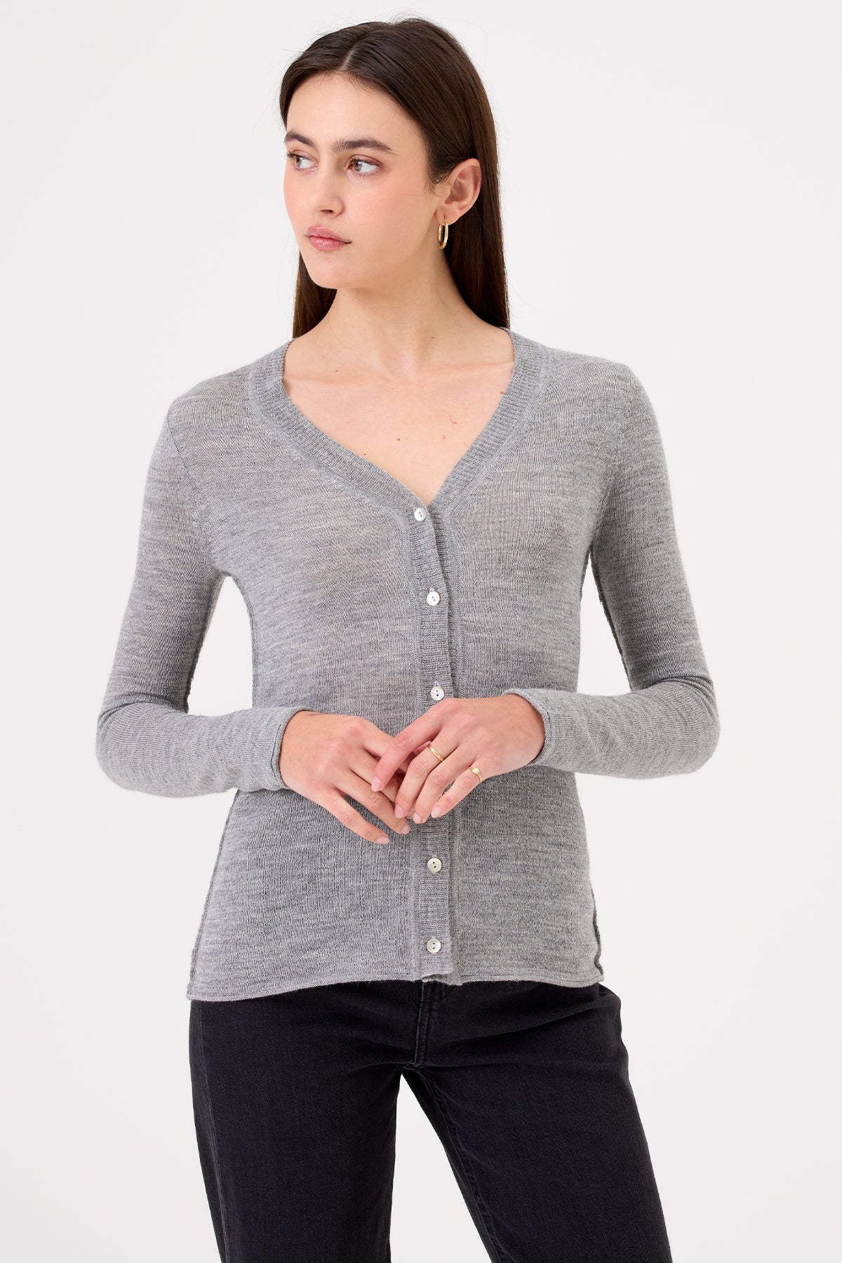 Collette Cardigan - Goldie LeWinter #color_gray heather