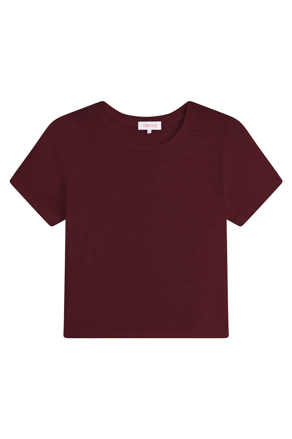 Cropped Boy Tee - Goldie LeWinter #color_bordeaux - limited edition