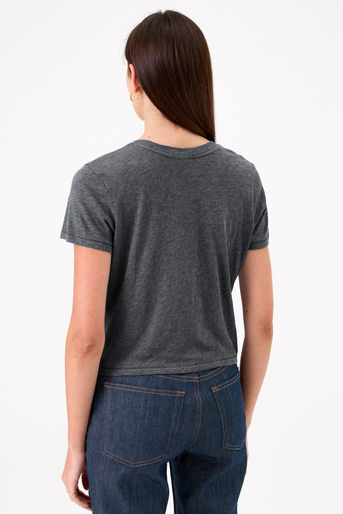 Cropped Boy Tee - Goldie LeWinter #color_charcoal heather