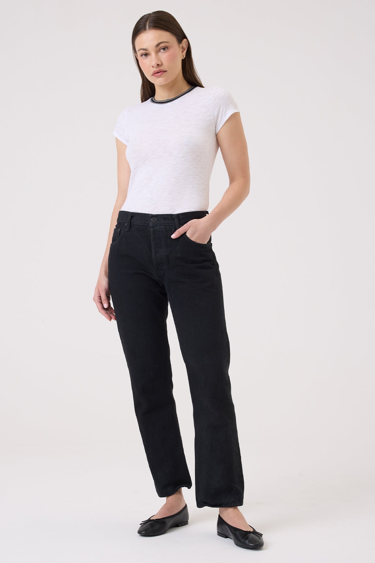 Daylight Shimmer Tipped Ringer Tee