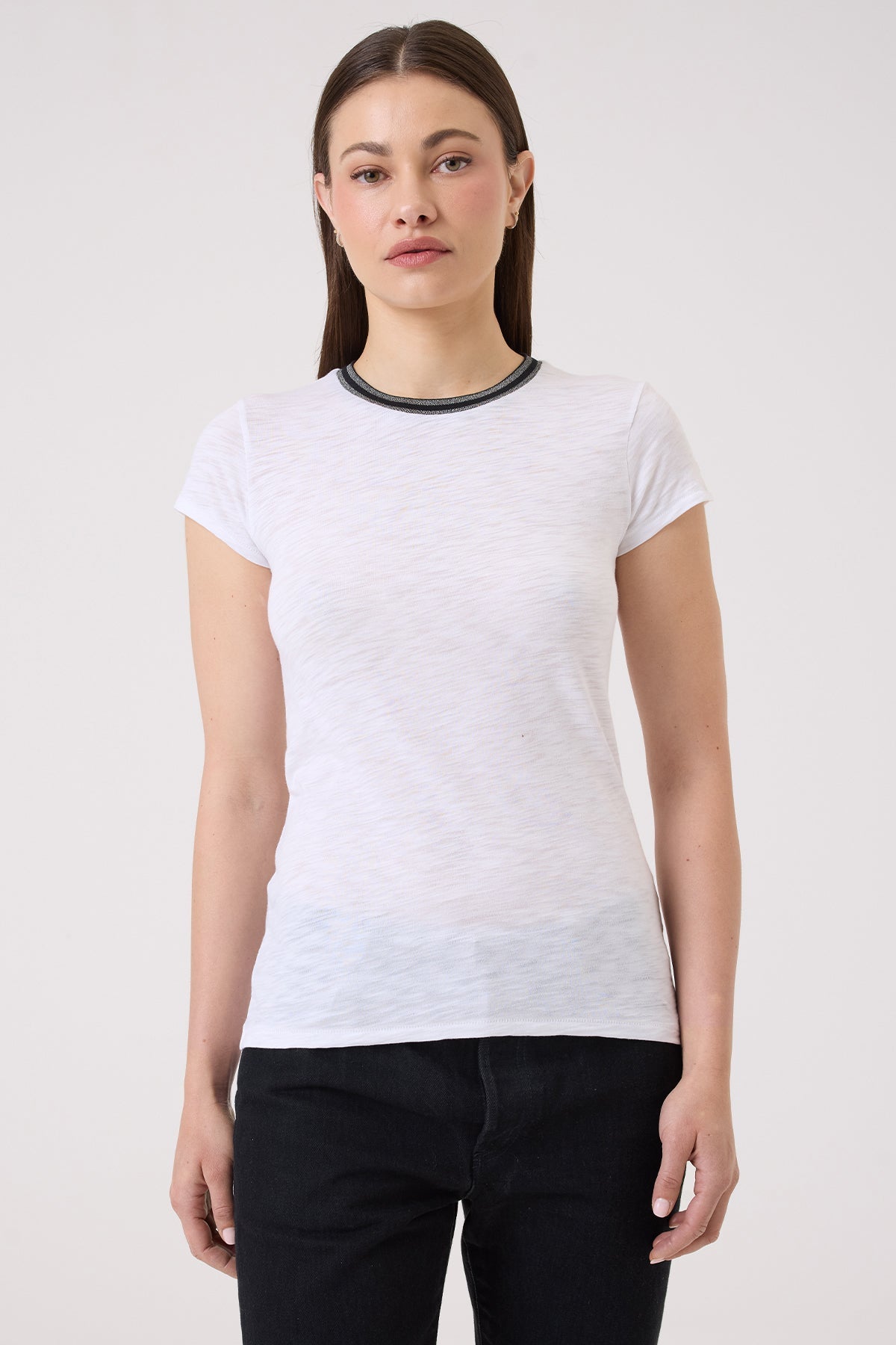 Daylight Shimmer Tipped Ringer Tee
