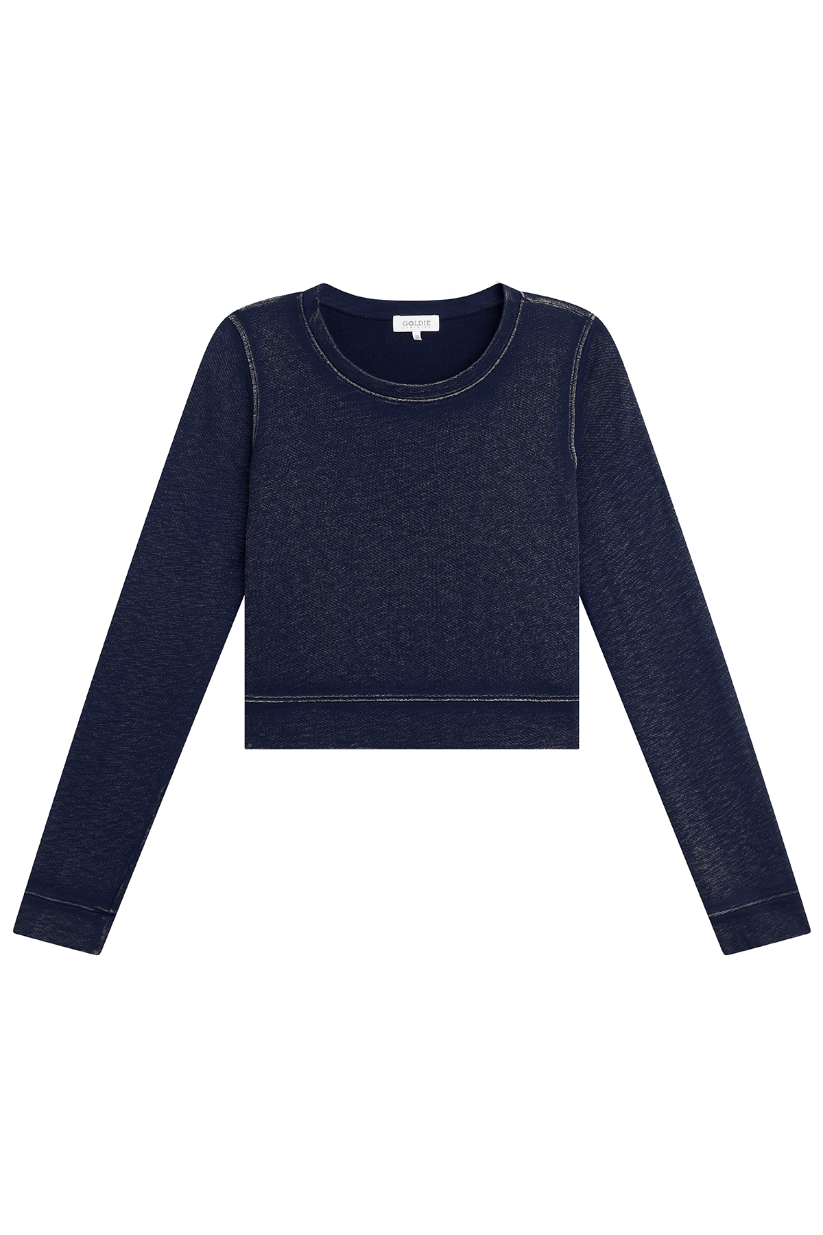 Denim Wash Crop Sweatshirt