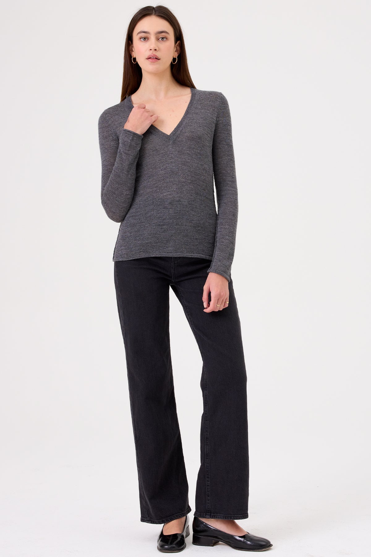 Elise Sweater - Goldie LeWinter #color_charcoal heather