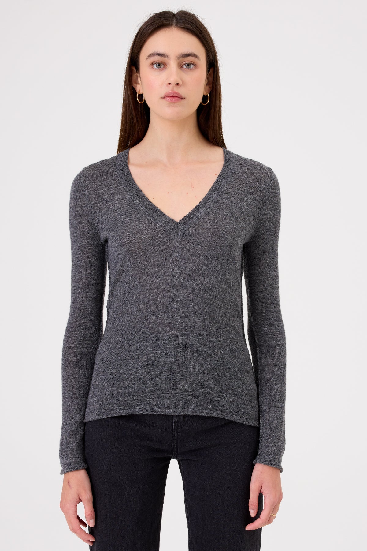 Elise Sweater - Goldie LeWinter #color_charcoal heather
