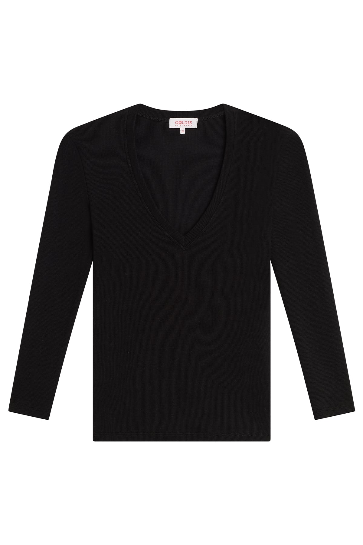 Emily V Neck Top - Goldie LeWinter #color_black
