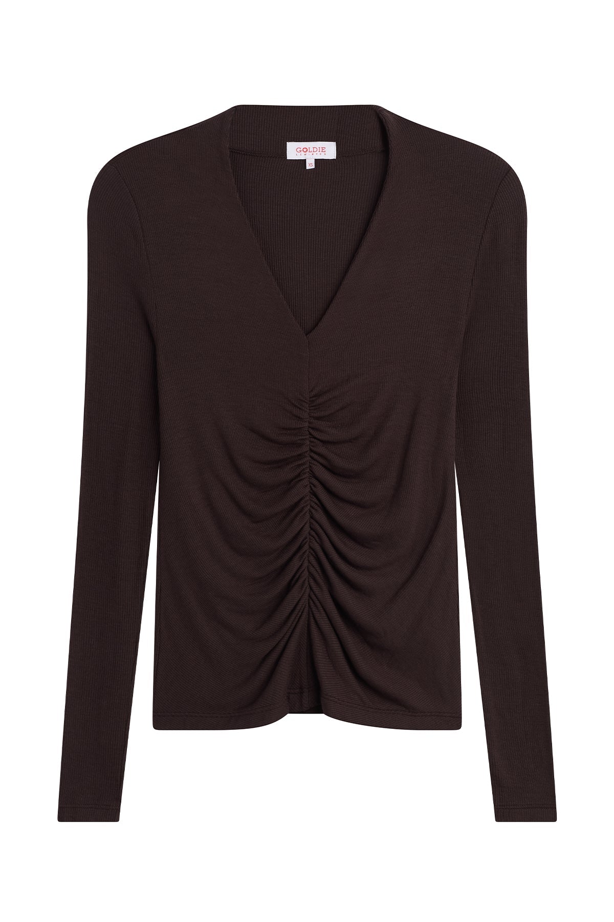 Fortuna Ruched Top - Goldie LeWinter #color_coffee - limited edition