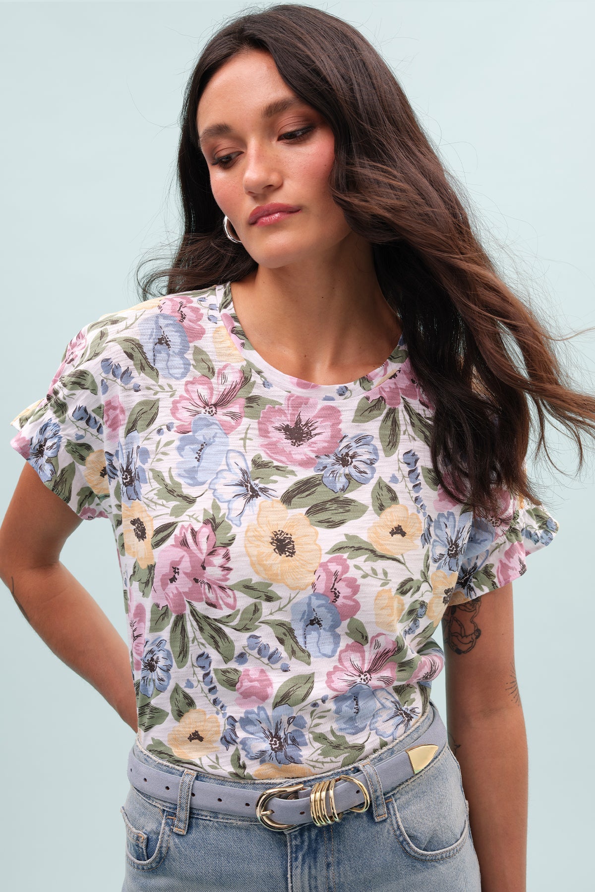 Garden Party Puff & Ruffle Sleeve Tee