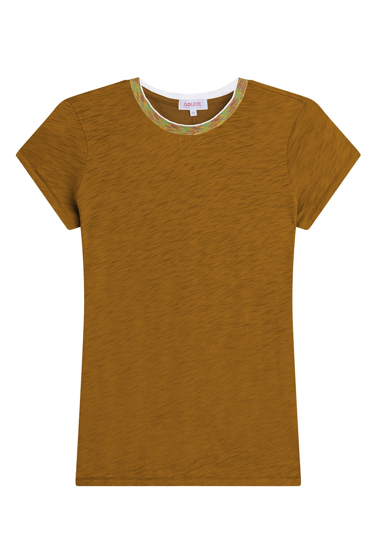 Iridescent Shimmer Ringer Tee - Goldie LeWinter #color_bronze