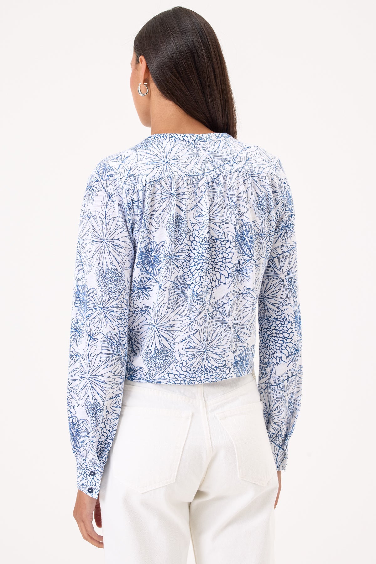 Julia Botanical Crop Shirt