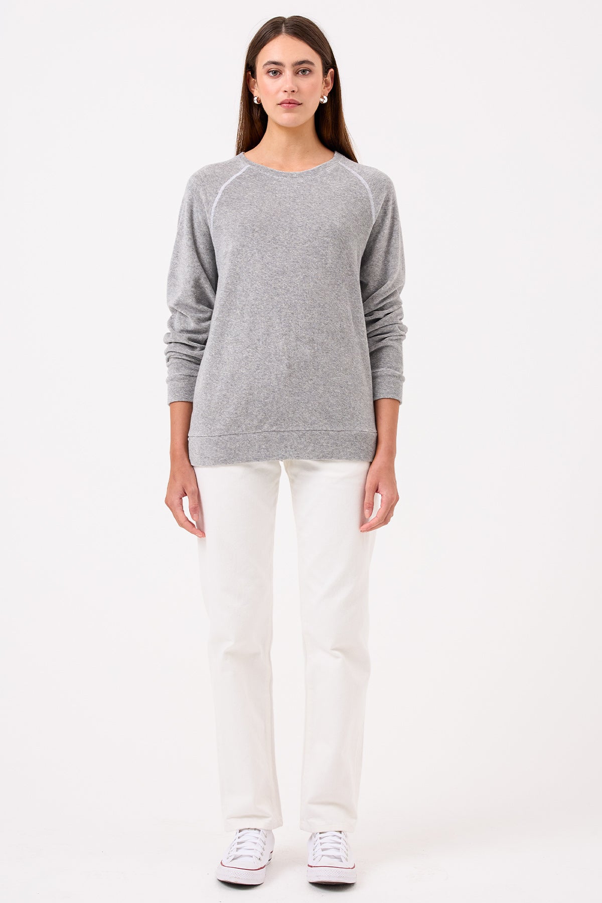 Life of Luxury Raglan Sweatshirt - Goldie LeWinter #color_gray heather