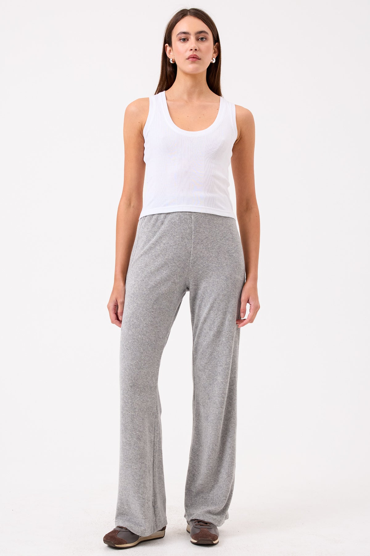 Life of Luxury Track Pant - Goldie LeWinter #color_gray heather