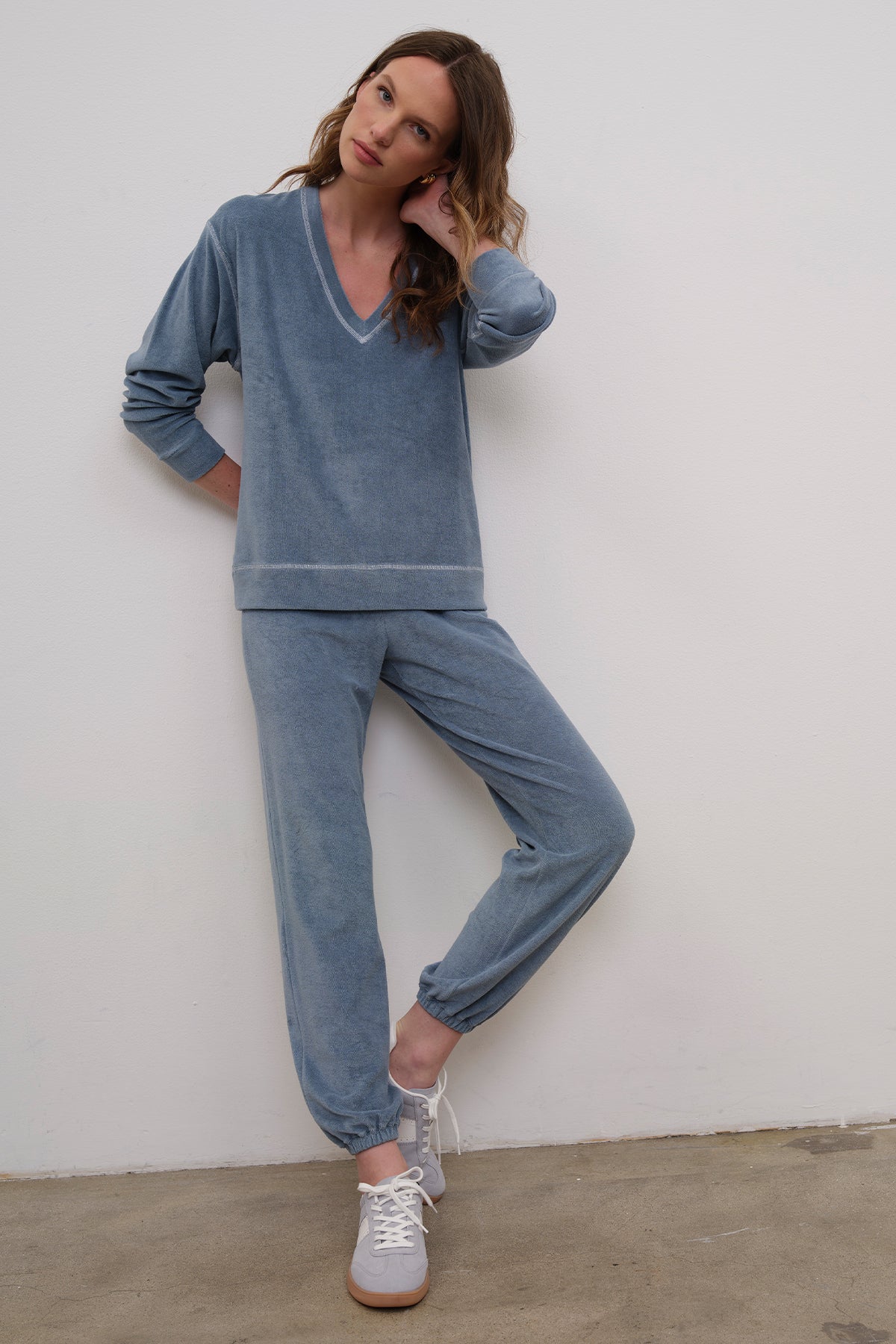 Life of Luxury Track Pant - Goldie LeWinter #color_faded denim - limited edition