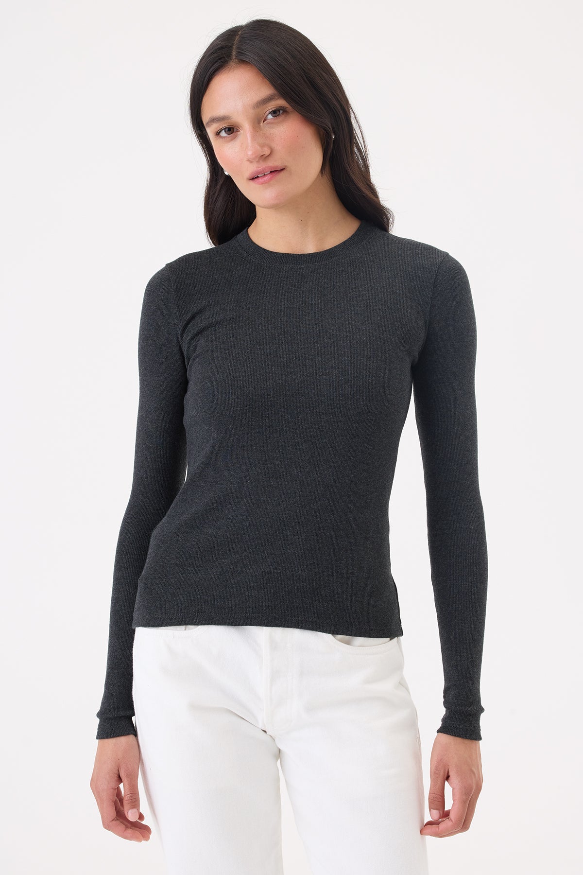 Lina Top - Goldie LeWinter #color_charcoal heather