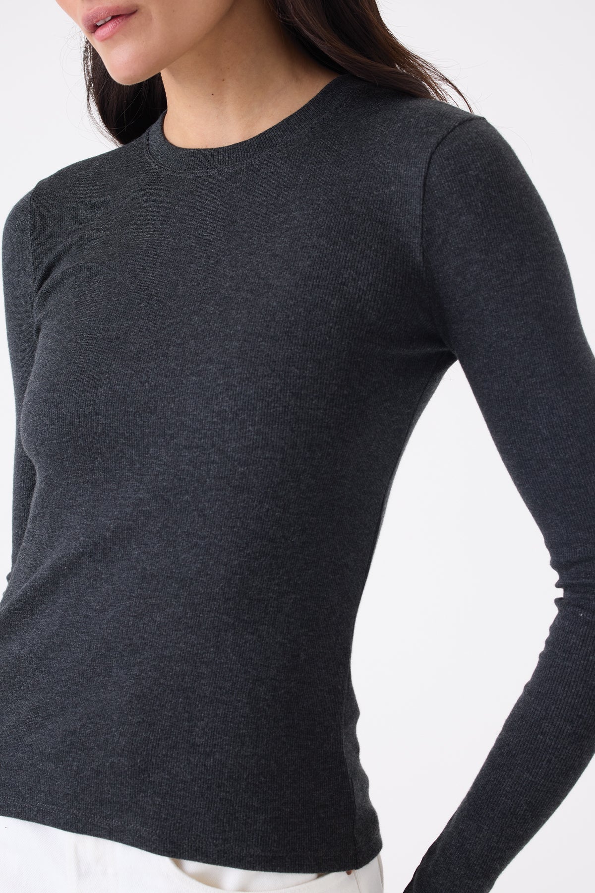 Lina Top - Goldie LeWinter #color_charcoal heather