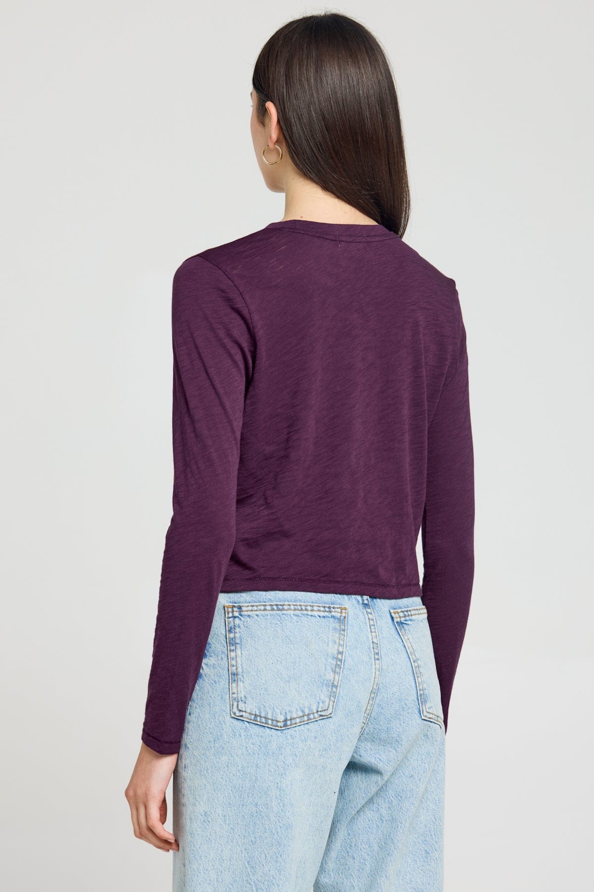 Long Sleeve Cropped Boy Tee - Goldie LeWinter