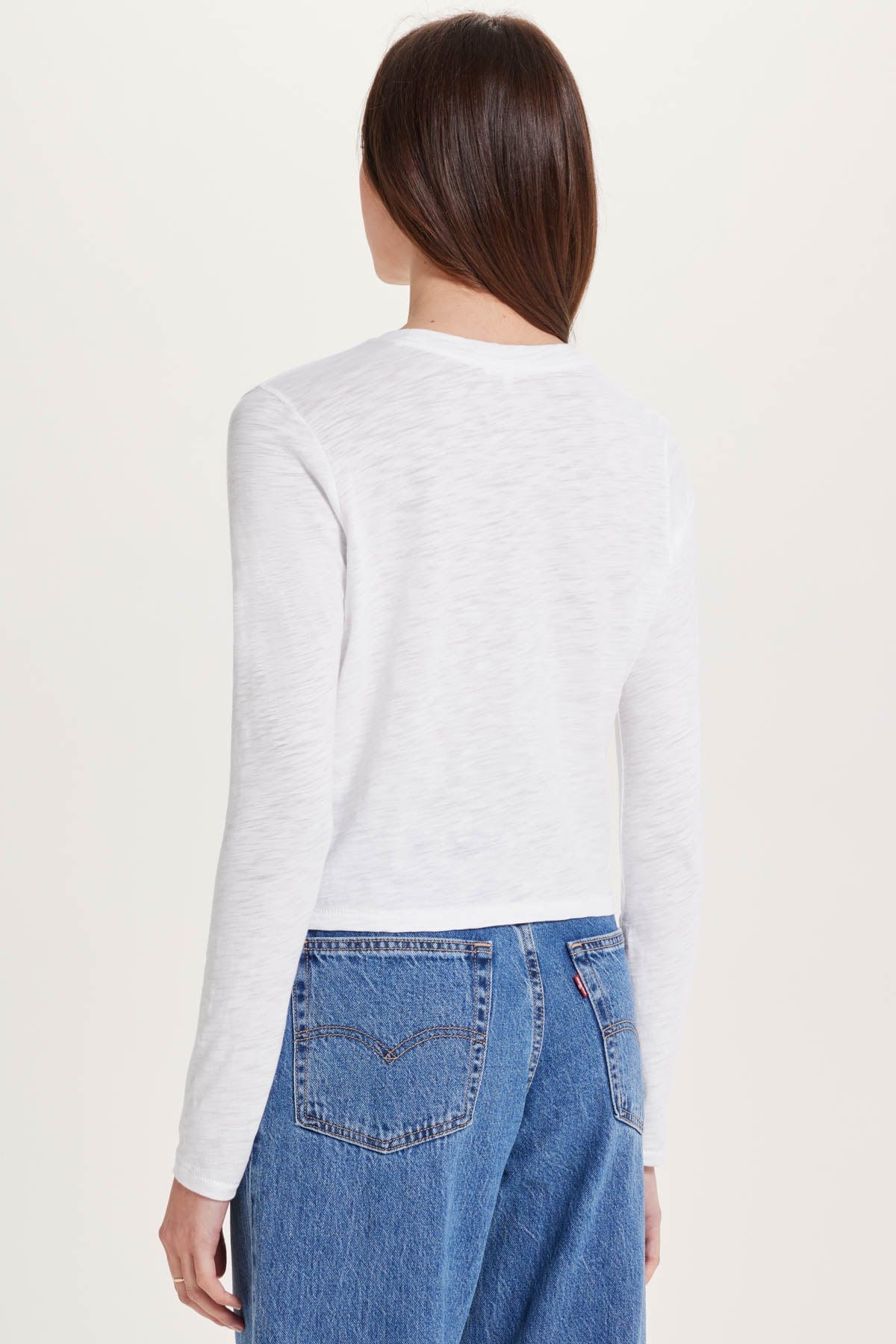 Long Sleeve Cropped Boy Tee - Goldie LeWinter